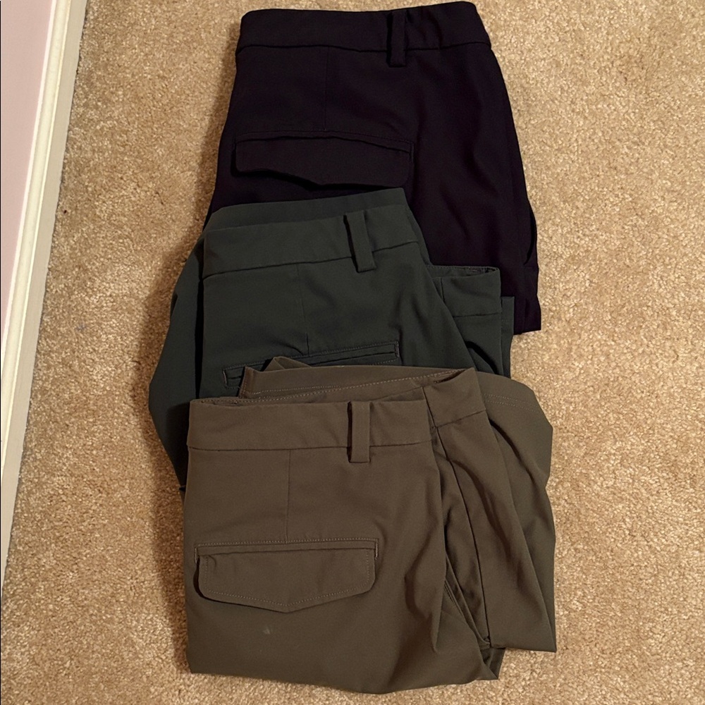 Men's lulu lemon commission  shorts  - Black, Green, & olive all size  36